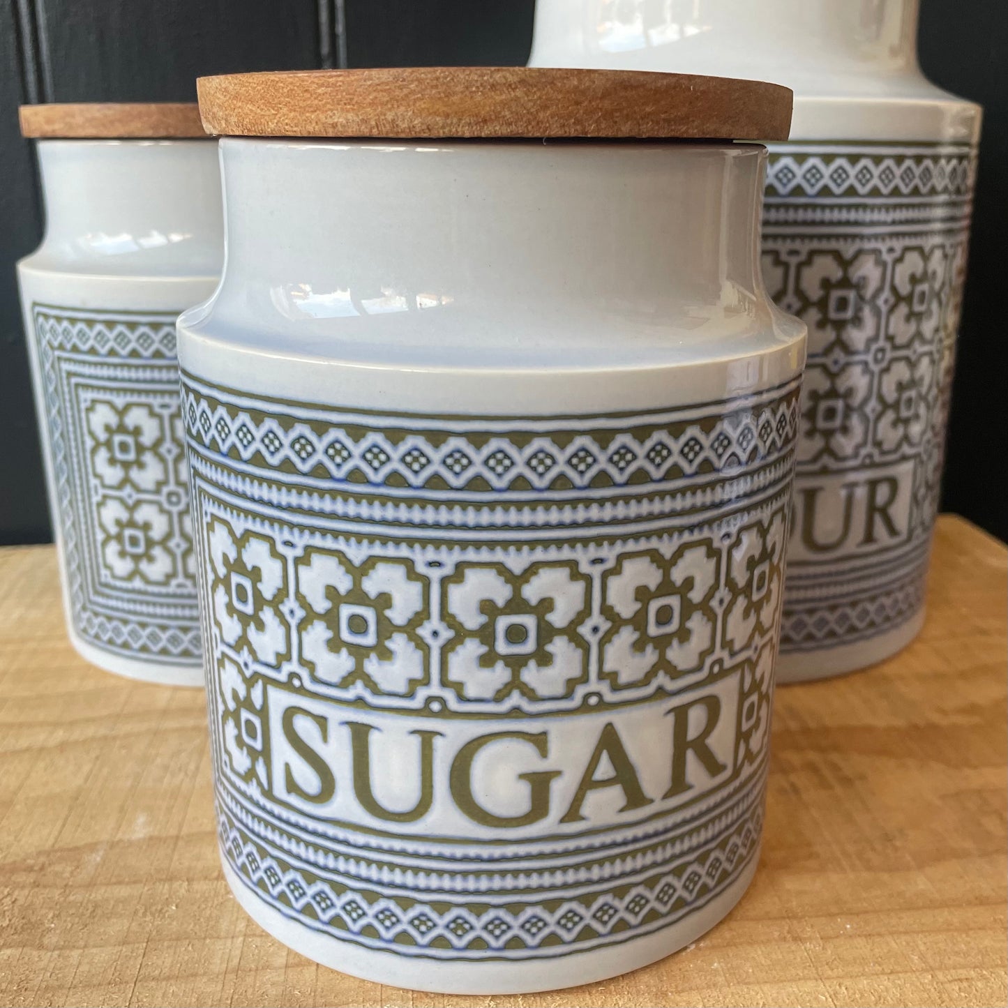 Vintage Hornsea Pottery Tapestry Storage Jars | retro 1970s | MCM
