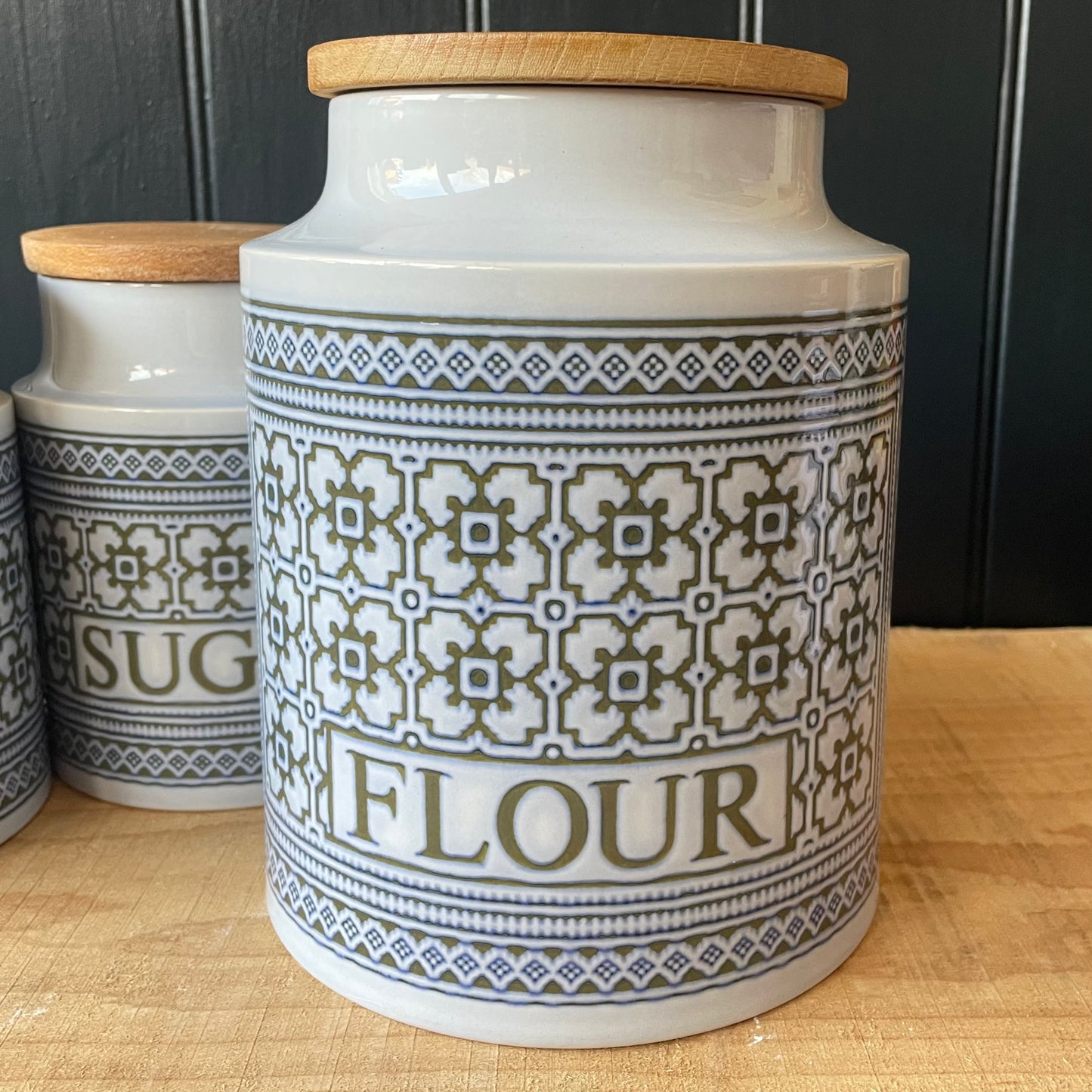 Vintage Hornsea Pottery Tapestry Storage Jars | retro 1970s | MCM