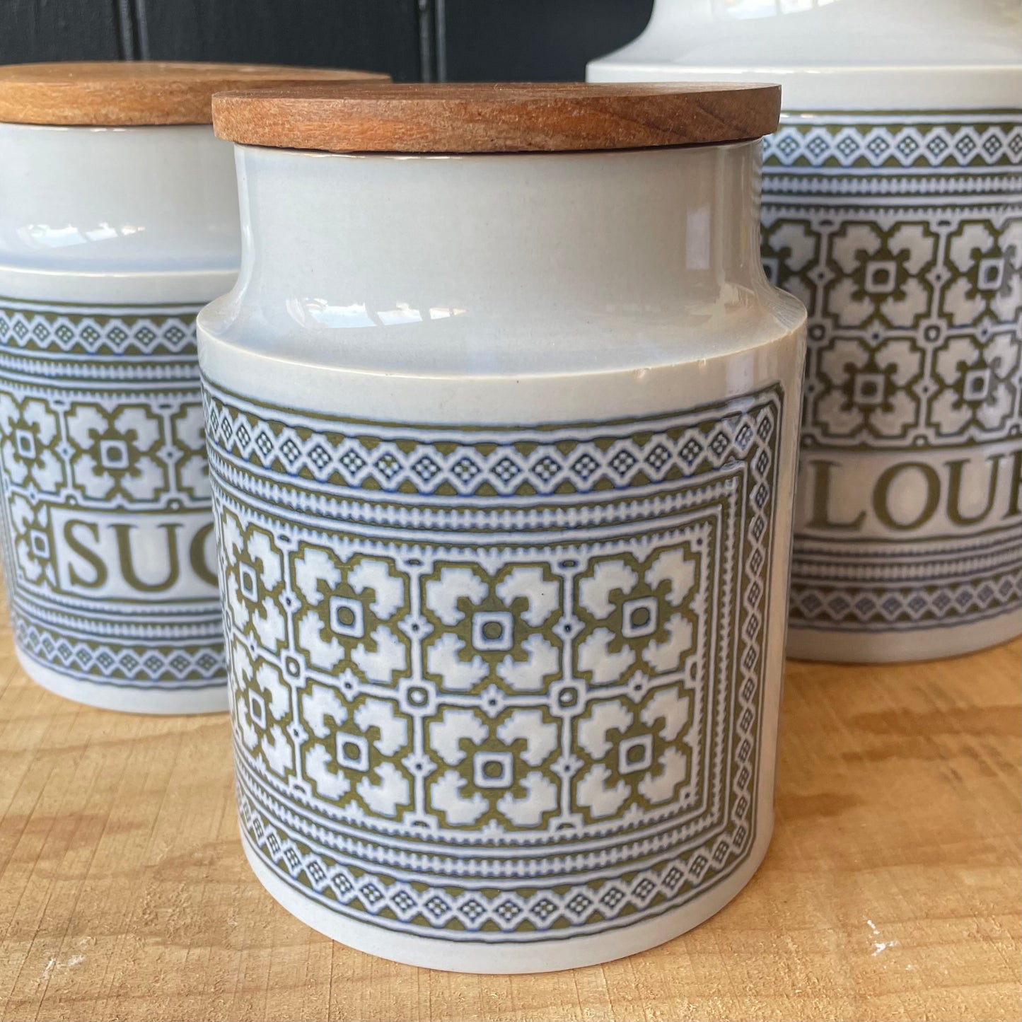 Vintage Hornsea Pottery Tapestry Storage Jars | retro 1970s | MCM