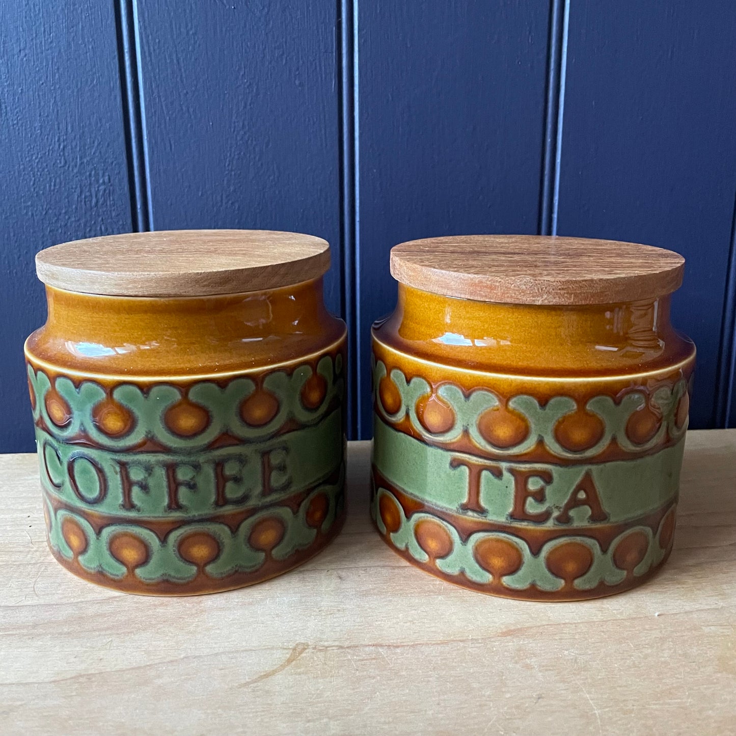 Vintage Hornsea Pottery Bronte Storage Jars | retro 1970s | MCM