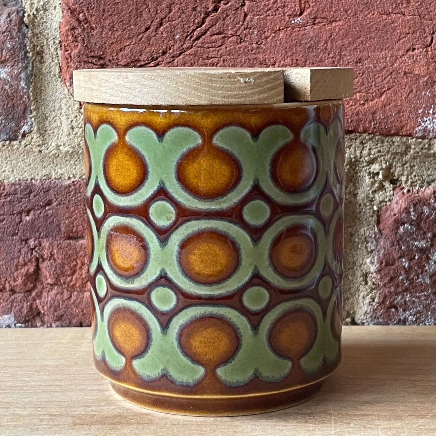 Hornsea Pottery vintage round butter dishes, covered sugar pots/preserve jars | retro 70s