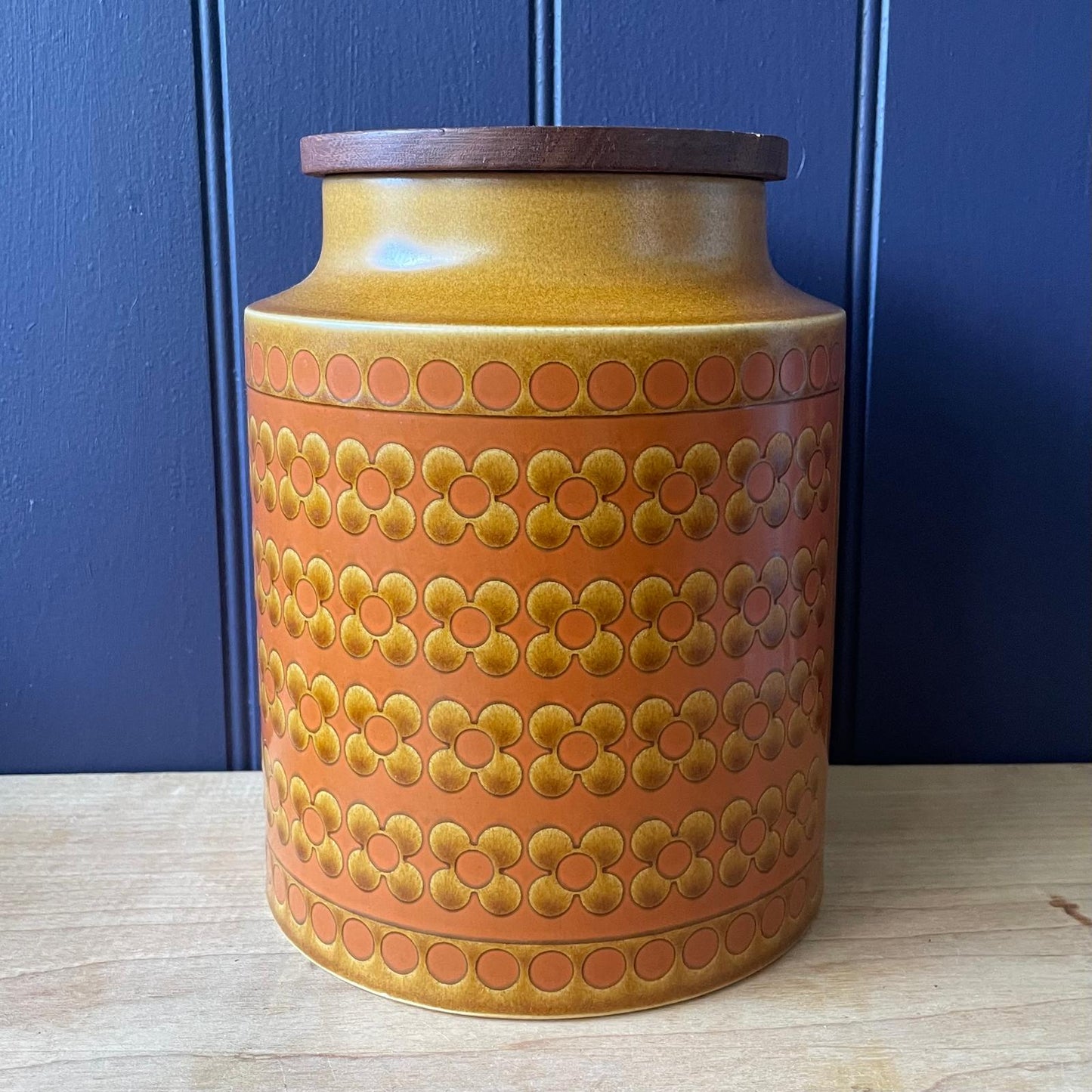 Vintage Hornsea Pottery Saffron Storage Jars | retro 1970s | MCM