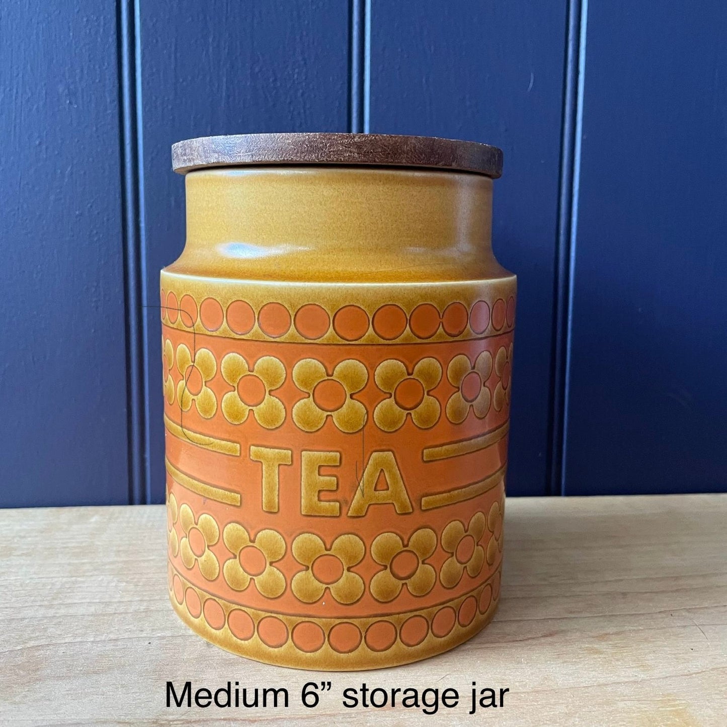 Vintage Hornsea Pottery Saffron Storage Jars | retro 1970s | MCM