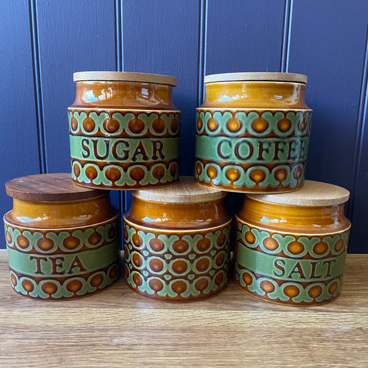 Vintage Hornsea Pottery Bronte Storage Jars | retro 1970s | MCM