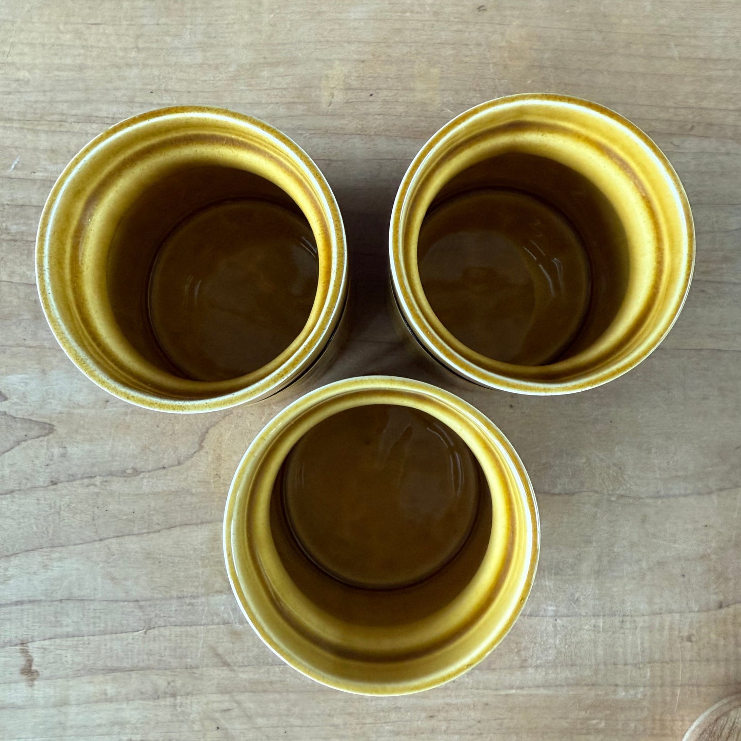 Vintage Hornsea Pottery Scroll Herb Jars — Set of Three